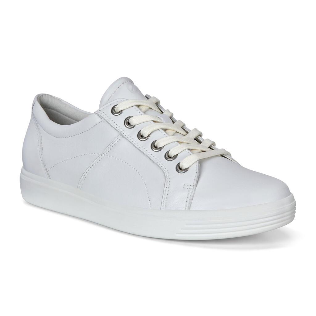 Baskets Ecco Soft Classic Femme Blanche 6235-DYGBZ